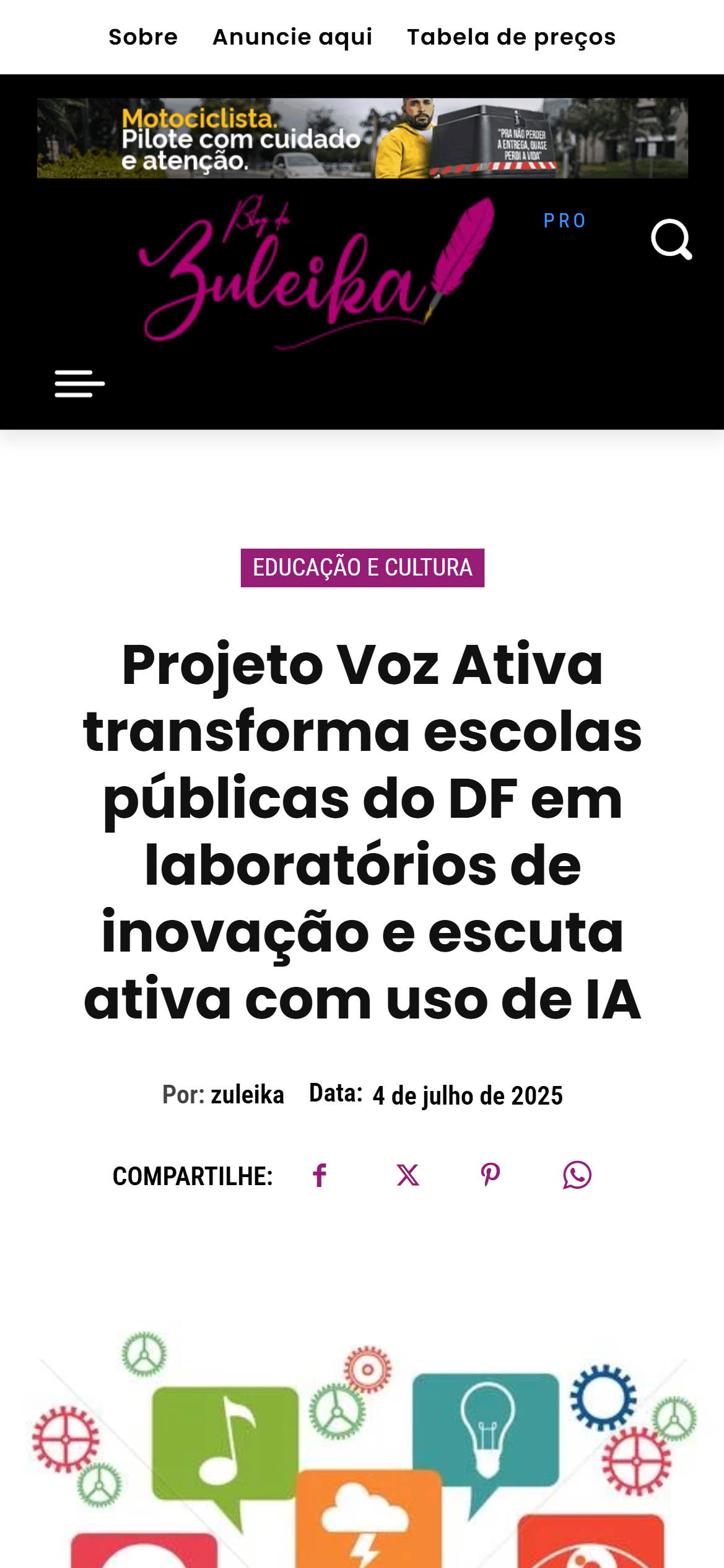 Voz Ativa no Blog da Zuleika