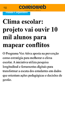 Correio Web - Clima escolar