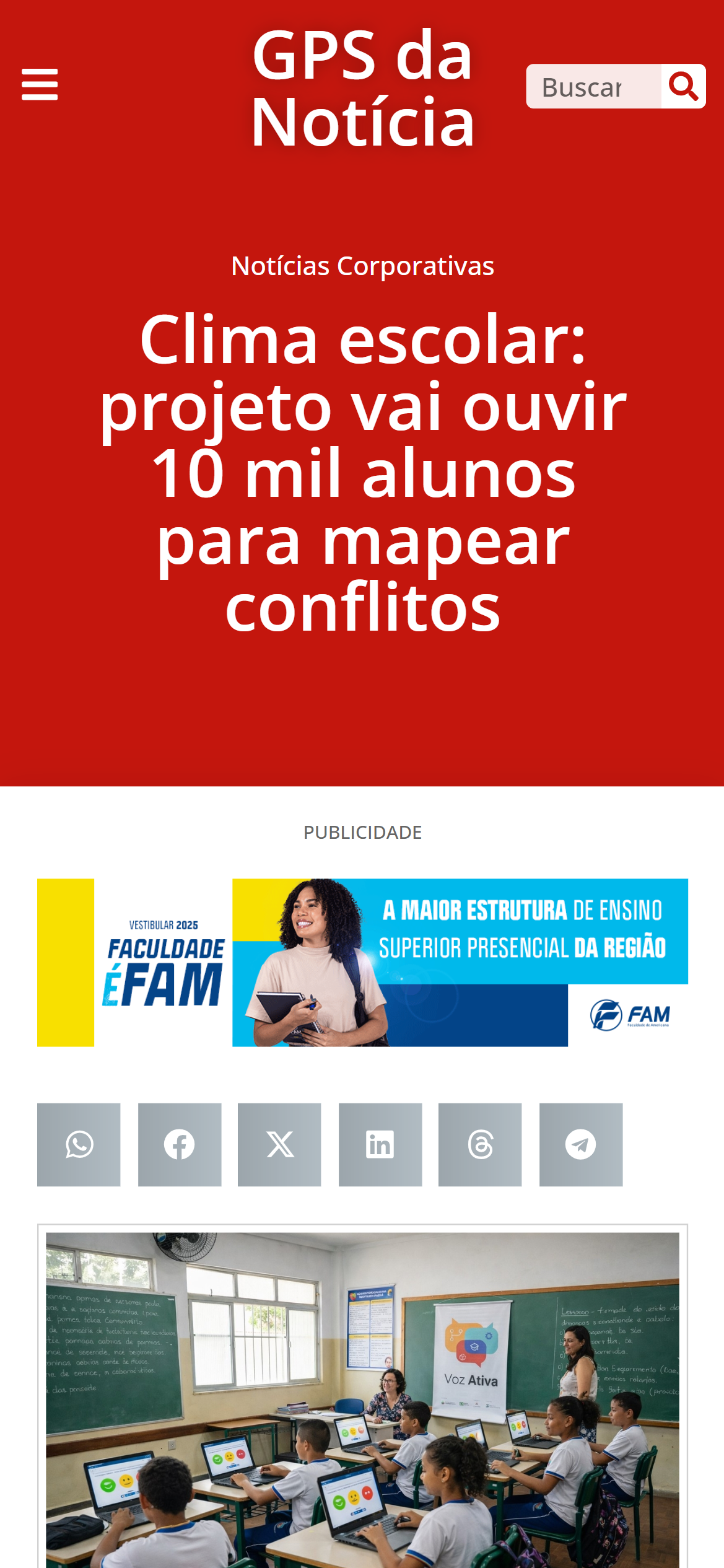 Voz Ativa no GPS da Notícia